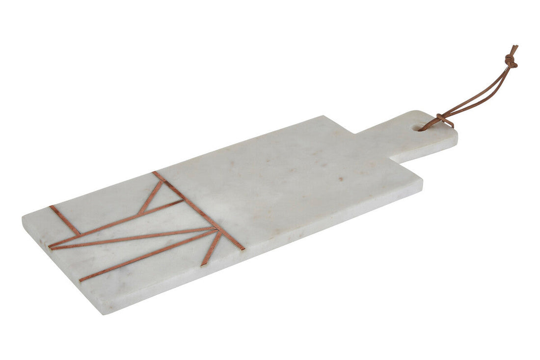 Aurora White Marble and Copper Inlay Paddle Board