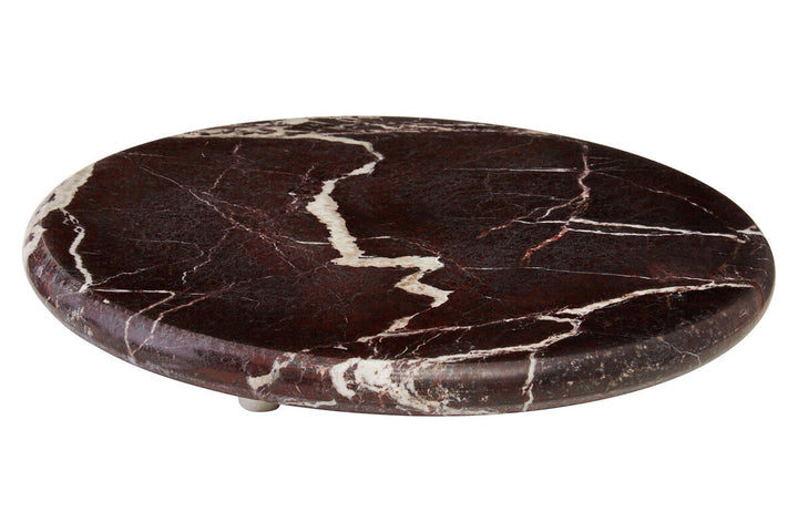 Eclipse Red Marble Round Chopping and Serving Board
