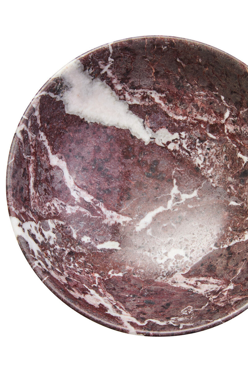 Aurelia Red and White Marble Bowl