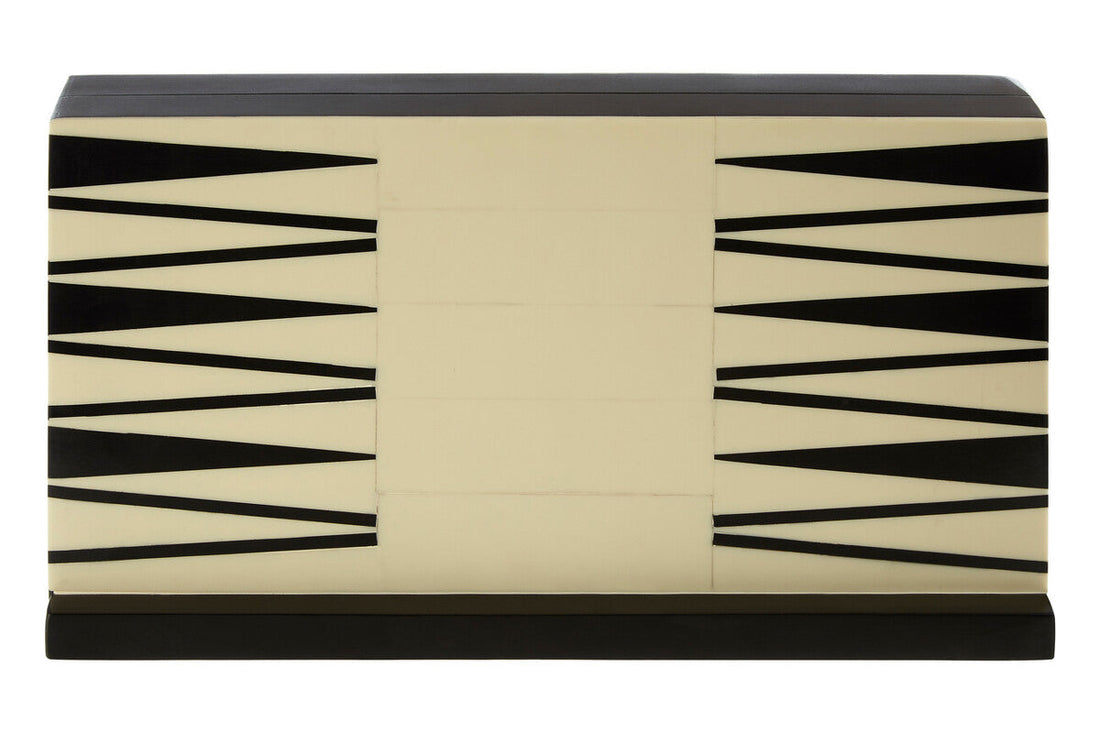 The Arcadia Games black and white foldable Backgammon Set