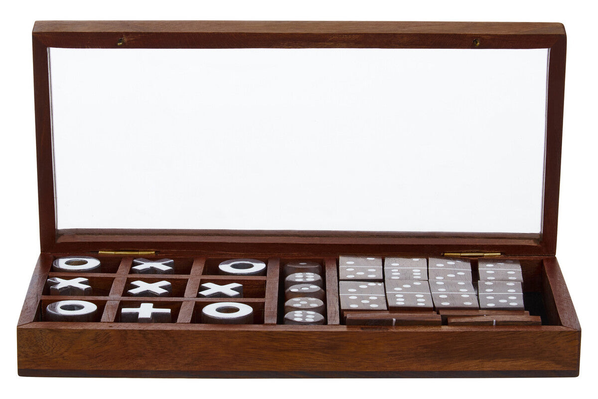The Arcadia Games brown Sheeham Wood Multi Game Set