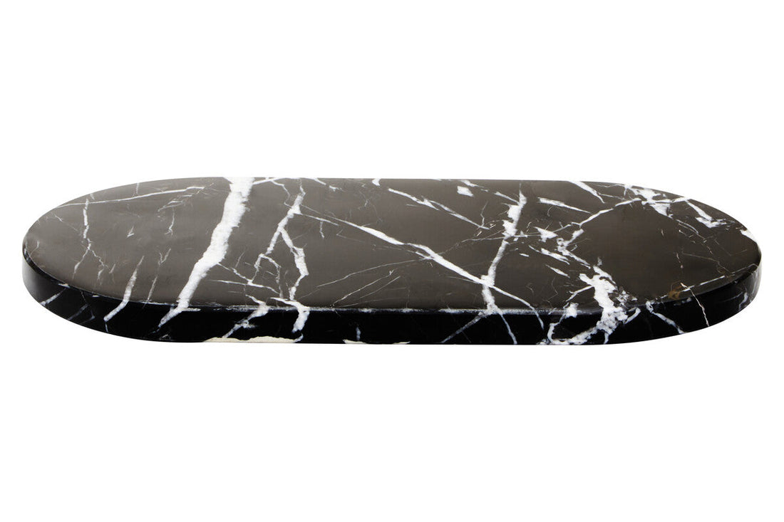 Eclipse Oval Black Marble Chopping and Serving Board