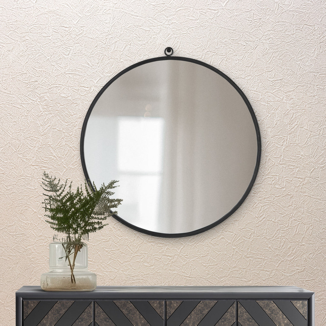 The Noir Wall Round Mirror