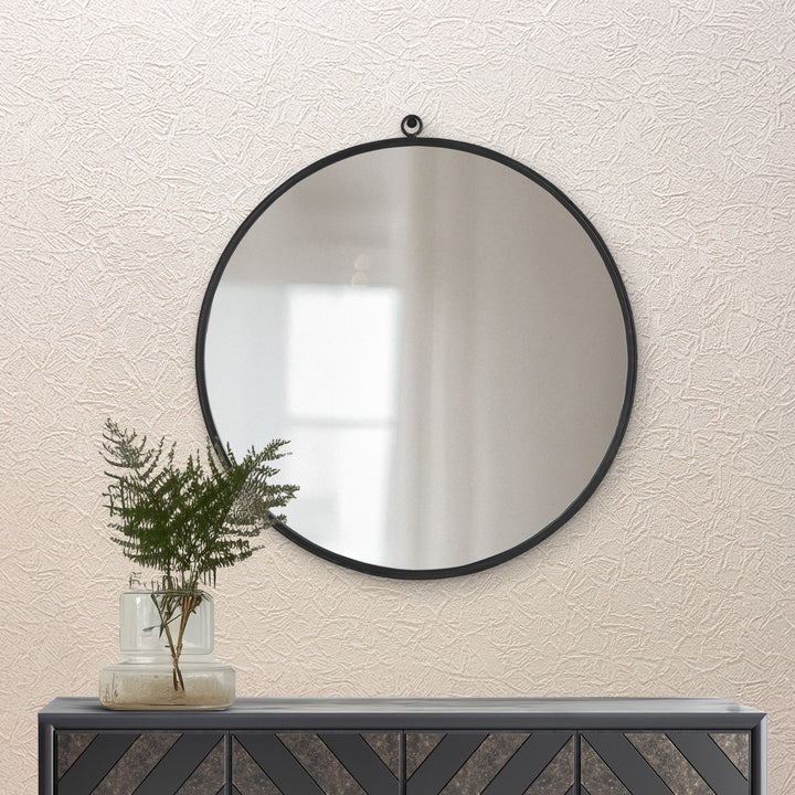 The Noir Wall Round Mirror